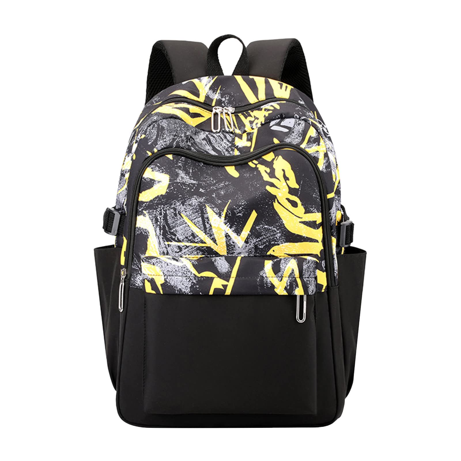 Waterproof Large Capacity Backpack for Middle School Students - Durable Printing & Dyeing School Bag for Women & Teens (Yellow, One Size) - Perfect for School, Travel & Outdoor Activities