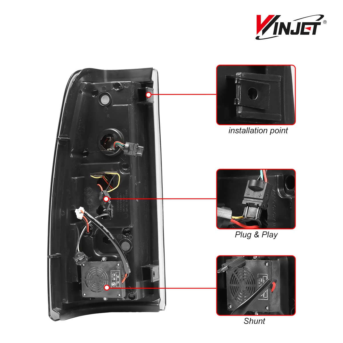 Winjet LED Tail Lights Assembly for 1999-2006 Chevy Silverado & 1999-2003 GMC Sierra - DRL, Turn Signal & Brake Running Lights (Clear Lens, 1 Pair Left+Right) - Perfect for Off-Roading & Night Driving