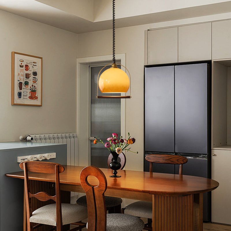 Halcyon Arch Pendant Light - Modern Glass Ceiling Fixture for Dining Room, Kitchen Island & Bedroom Lighting | Energy Efficient LED Chandelier