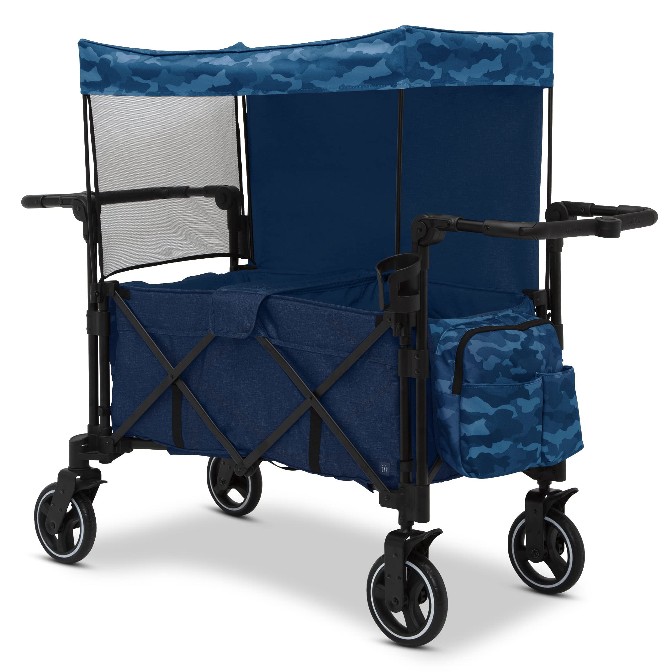GAP babyGap Deluxe Explorer Wagon for Toddlers - Navy Camo Outdoor Stroller | Perfect for Park Adventures, Beach Trips & Family Outings