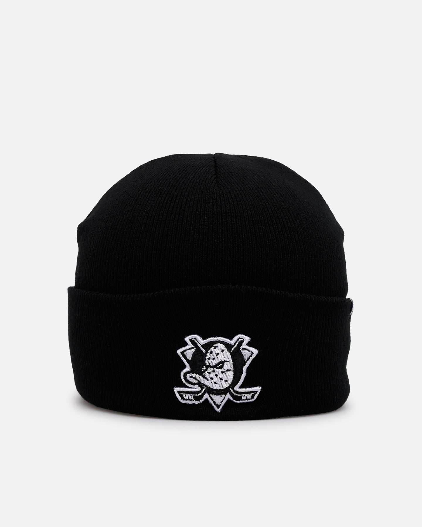 47 Brand Anaheim Ducks Haymaker Cuff Knit Beanie - Black & White NHL Hockey Winter Hat for Men & Women - Perfect for Cold Weather & Game Day Fan Gear