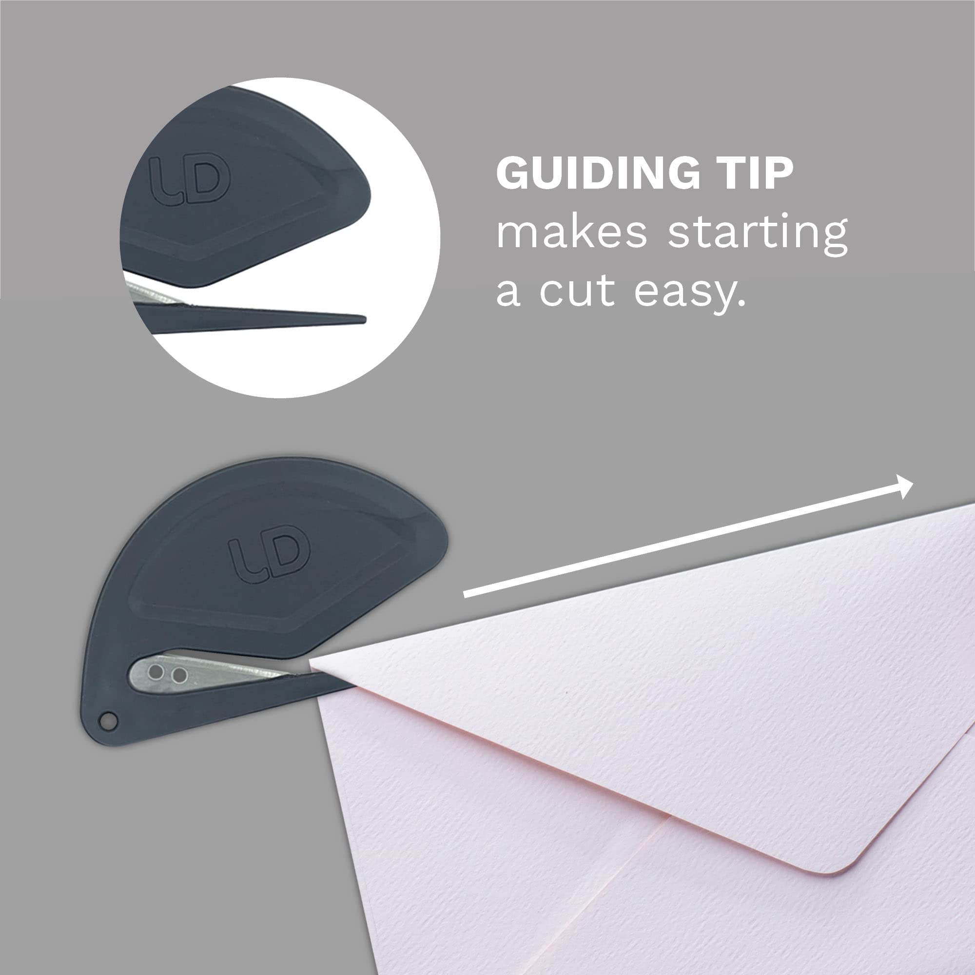Magnetic Letter Openers - Black Desk Organizer for Office & Home