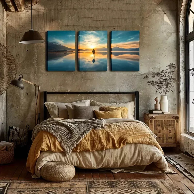 3-Piece Lake Wall Art Set - Framed Canvas Prints 40x60cm (16x24in) | High Quality Australian Made Wall Decor | Perfect for Living Room, Bedroom & Office Decor
