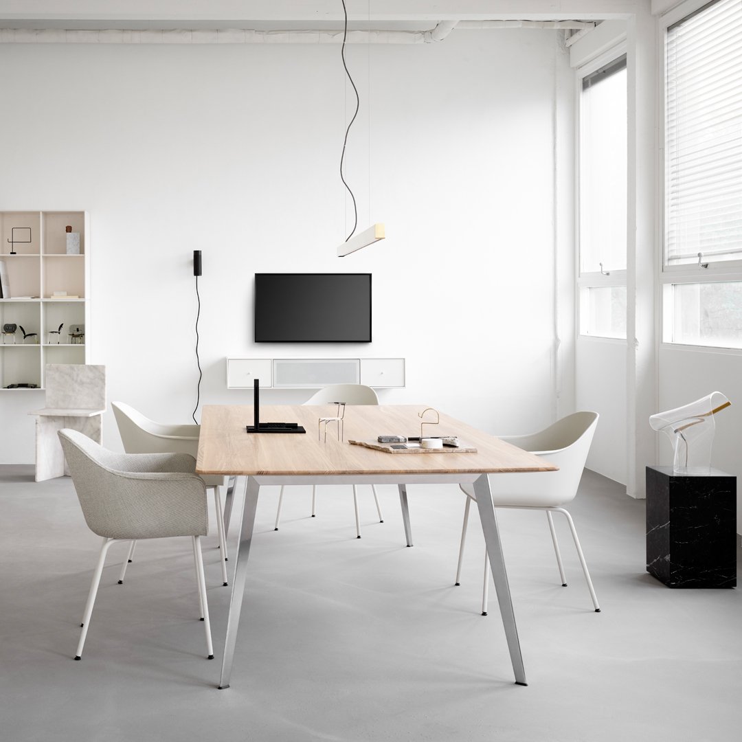 JW Modern Rectangular Dining Table - Solid Wood Kitchen Table for 6 - Perfect for Family Dinners & Entertaining Guests