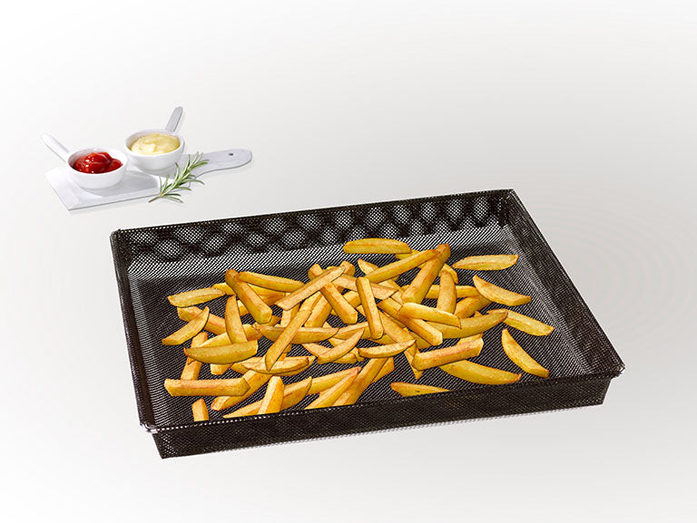 Stainless Steel Oven Crisper & Air Fryer Basket - Nonstick Baking Tray for Healthy Cooking - Perfect for Roasting Vegetables, Chicken Wings & French Fries - Fits Most Ovens & Air Fryers