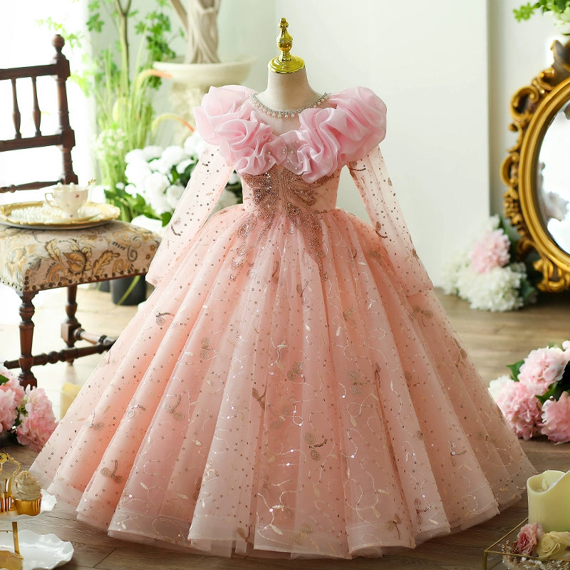 Elegant Baby Girl Princess Dress for Toddler - Puffy Sleeve Party Birthday Dress for Girls - Perfect for Birthday Parties, Pageants & Special Occasions