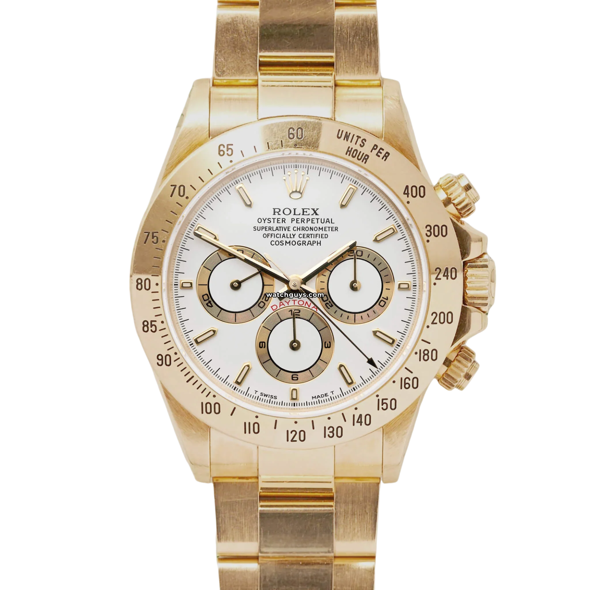 Rolex Daytona Zenith 16528 White Gold Men's Watch - Luxury Chronograph Timepiece for Business, Gifting & Special Occasions