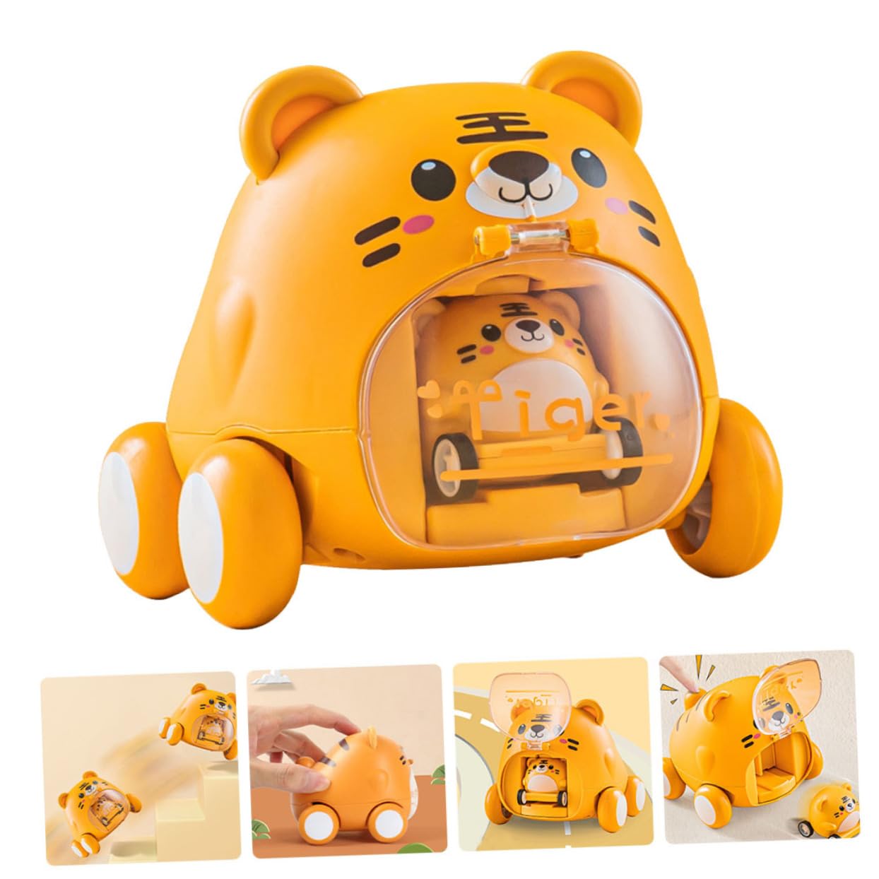 ifundom Mini Push Back Toy Car for Kids - Pet Race Vehicles for Playtime Fun