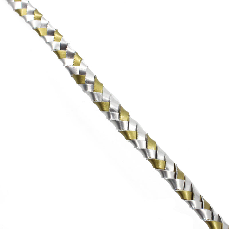 Anna Gedson Whakatōhea Silver & Gold Aluminum Poi - Perfect for Dance Performances, Cultural Events & Hula Practice