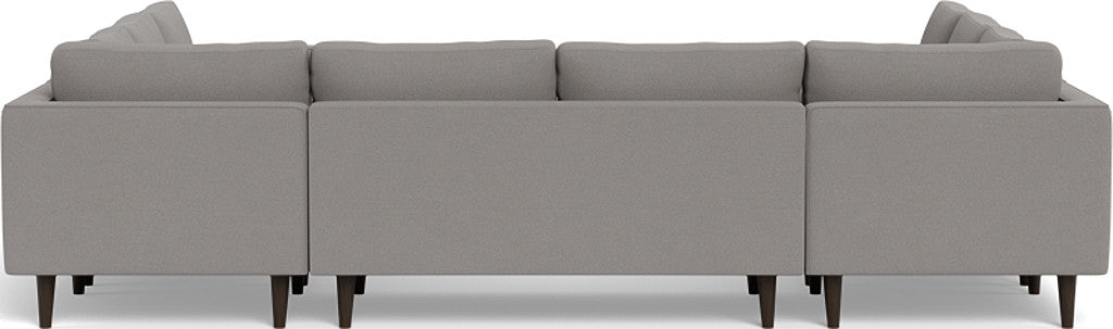 Ladybird 134 U Sectional Sofa - Modern L-Shaped Couch with Reversible Chaise, Soft Fabric Upholstery for Living Room, Family Room, or Home Theater