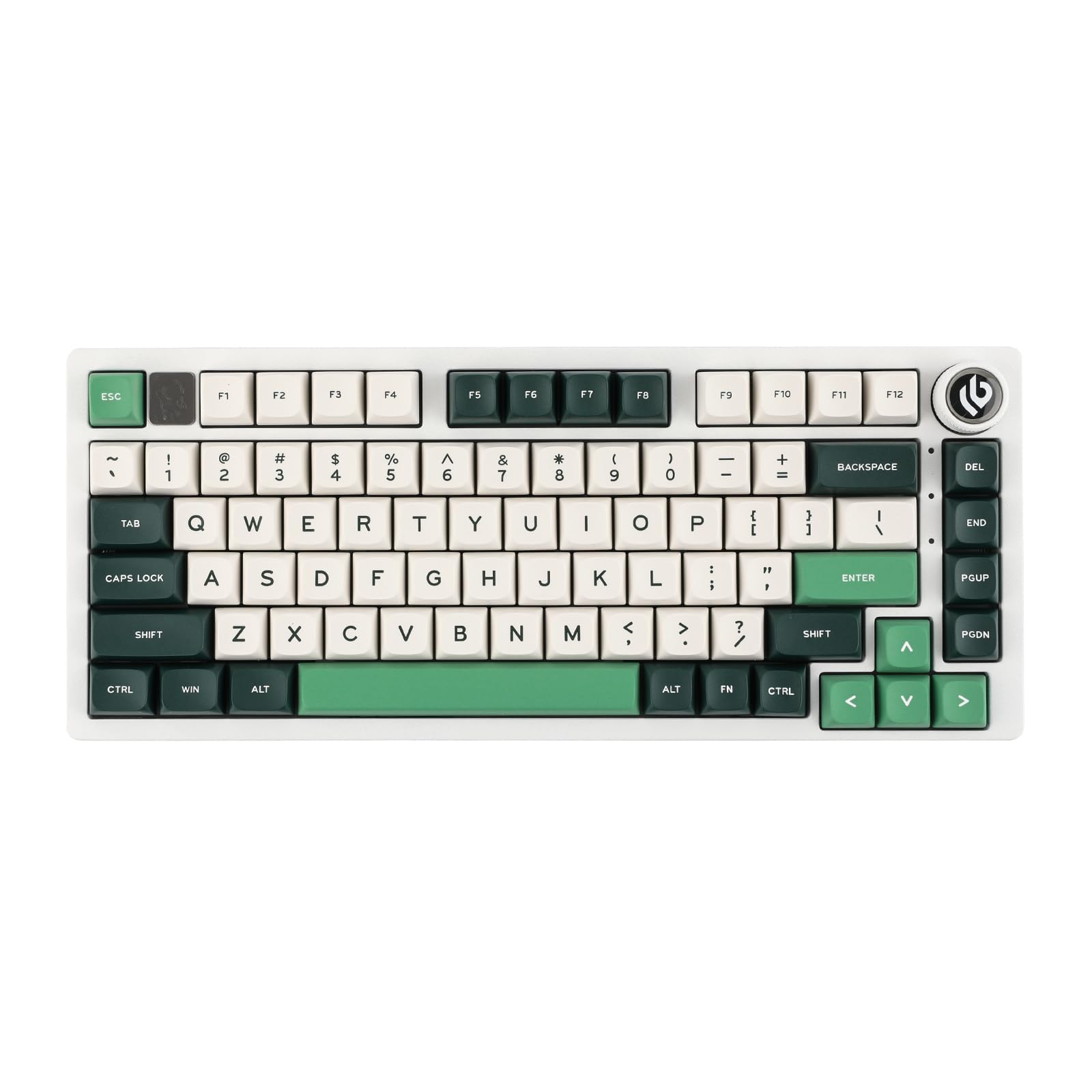 EPOMAKER x LEOBOG Hi75 Wired Mechanical Gaming Keyboard - Aluminum Alloy Frame, Programmable Gasket-Mount Design, Hot-Swappable Switches, NKRO, RGB Backlit (White Green) - Perfect for Esports, Typing & Office Work
