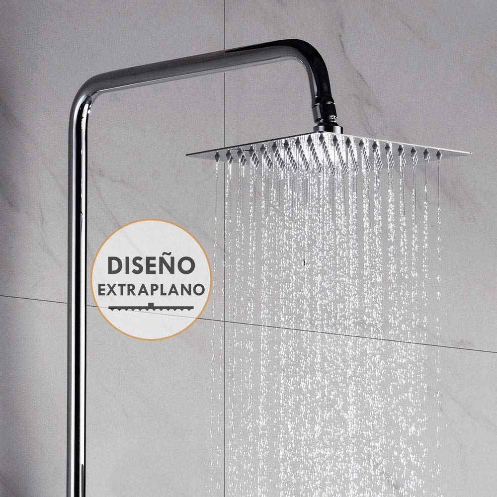 Oxen Vera - Extra Long Column Shower Mixer Faucet with Thermostatic Control - Perfect for Modern Bathroom & Spa Shower Installations