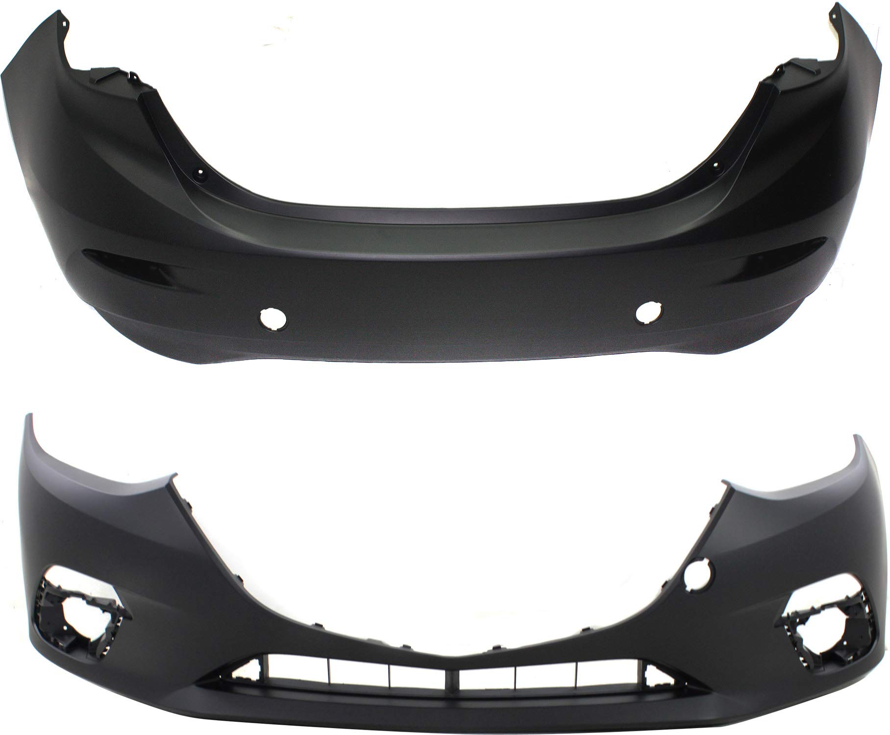 Evan Fischer Front & Rear Bumper Cover for 2014-2016 Mazda 3 Sedan - Replacement Parts MA1000239 & MA1100215 | Perfect for Accident Repair & Vehicle Protection