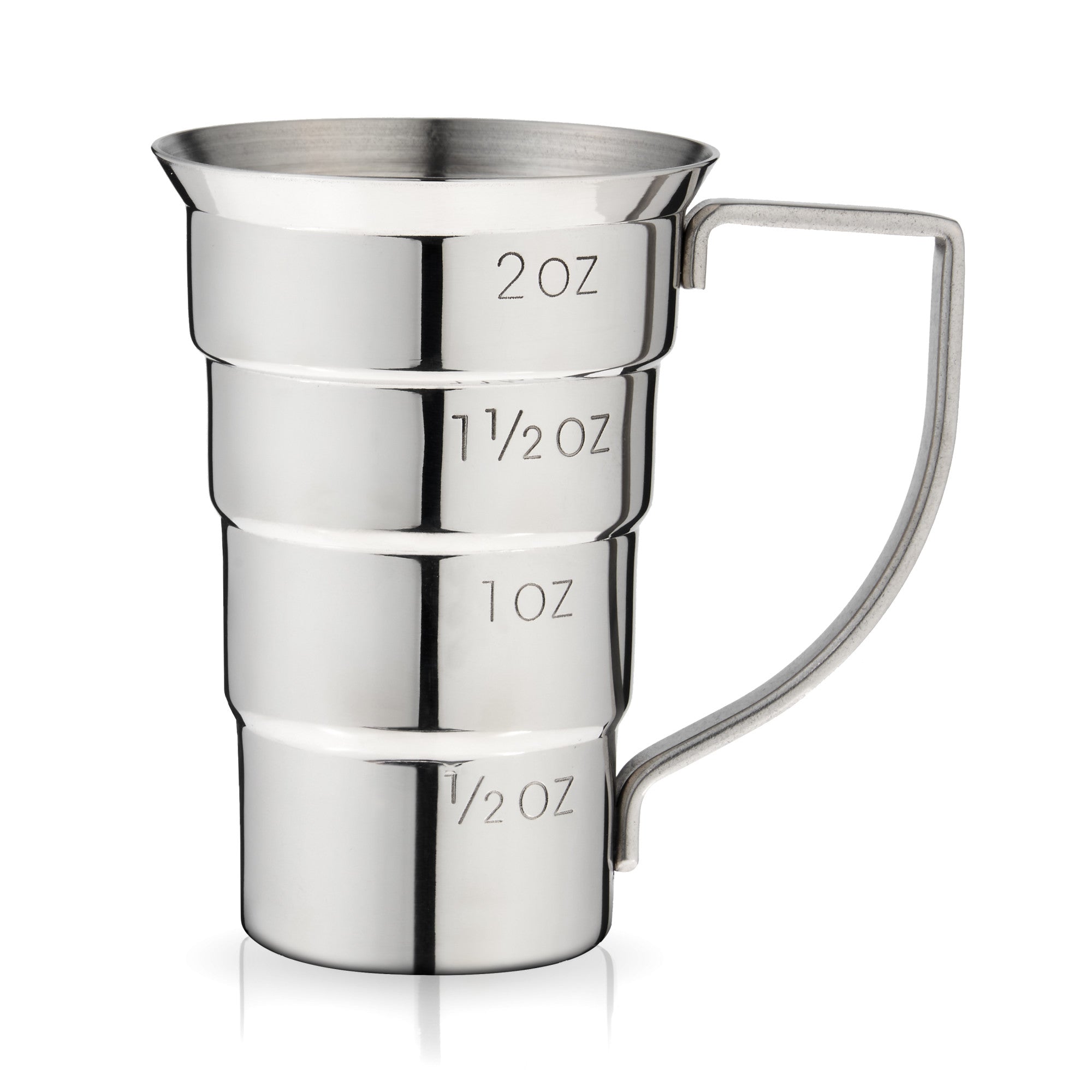 Premium Stainless Steel Stepped Jigger by Viski - Professional Bartender Measuring Tool for Cocktails, Mixing Drinks & Home Bar Use