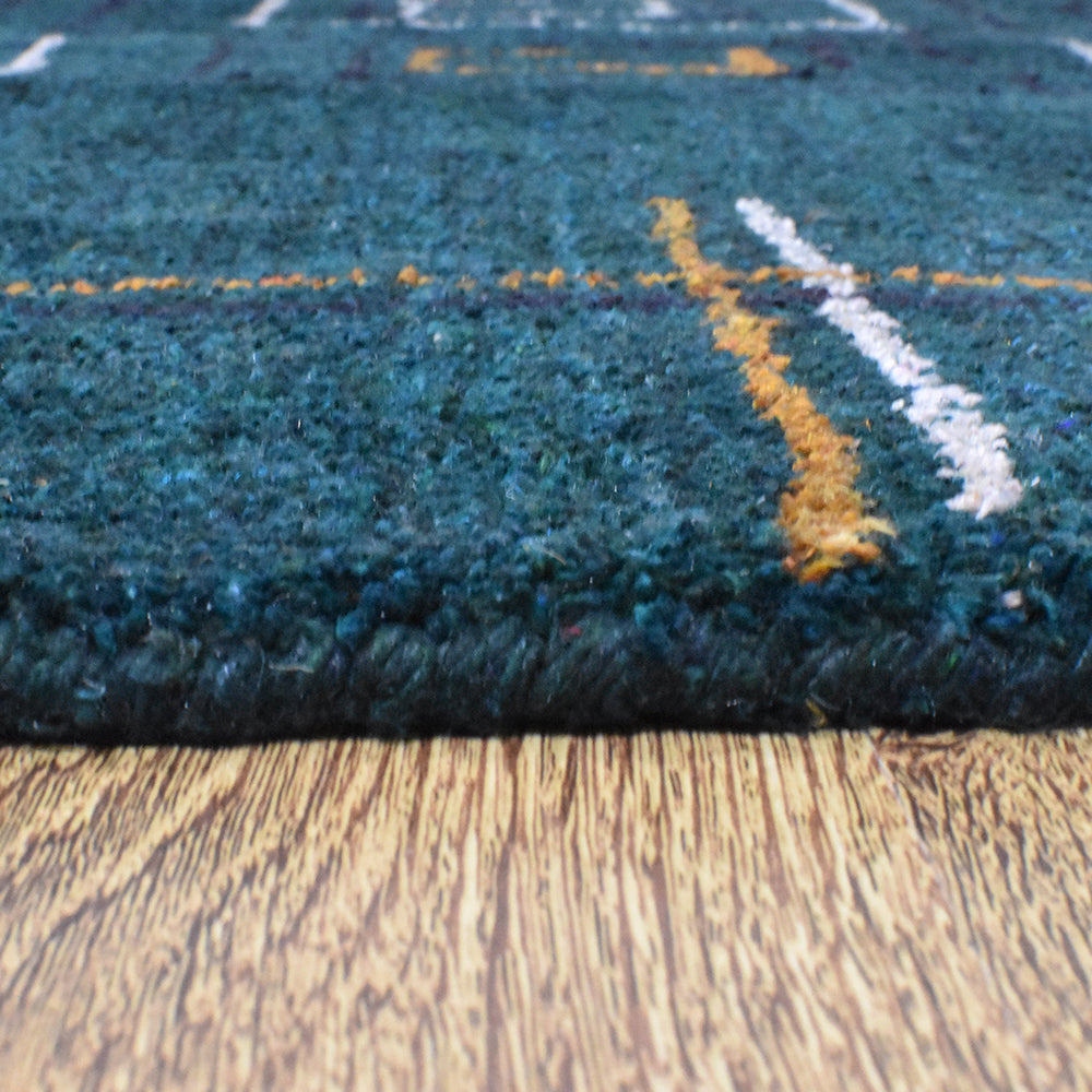 SereneFusion Hand Knotted Rug - Premium Handmade Wool Area Rug for Living Room, Bedroom & Dining Room - Soft Boho Chic Home Decor for Cozy Spaces