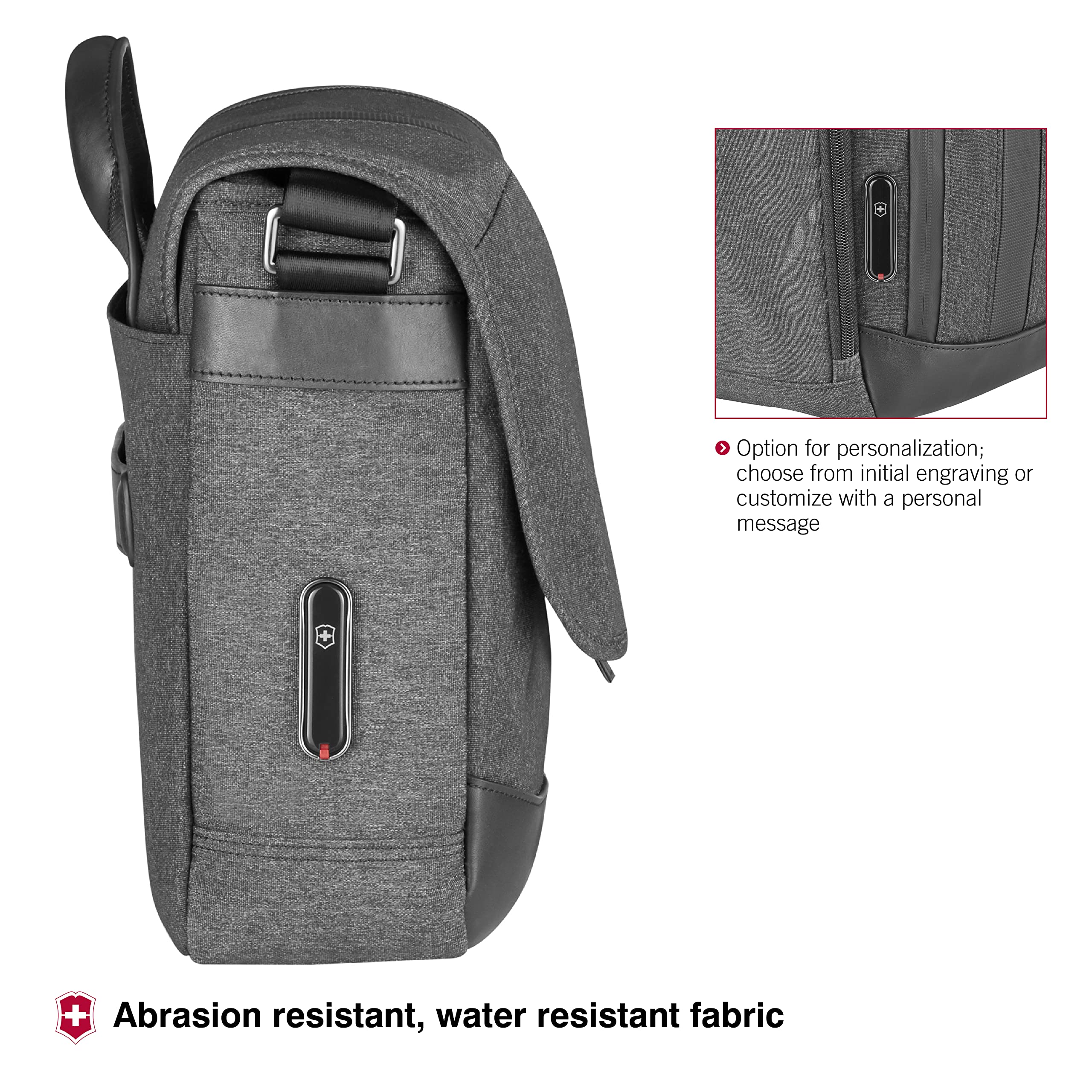 Victorinox Architecture Urban2 Messenger Bag - Stylish & Durable Laptop & Tablet Shoulder Bag for Work & Travel - 13L Gray - Perfect for Business Professionals & Commuters