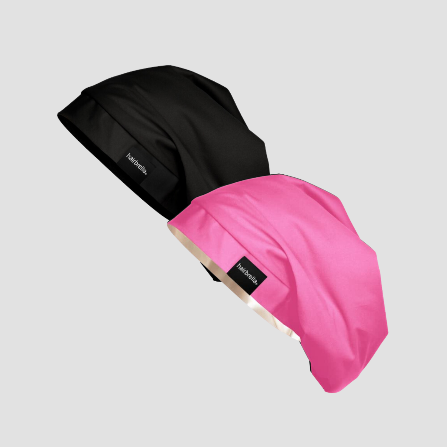 Hairbrella Satin Lined Kids' Sleep Cap Bundle (2 Pack) - Soft Protective Hair Bonnet for Curly & Natural Hair - Perfect for Nighttime & Travel Use
