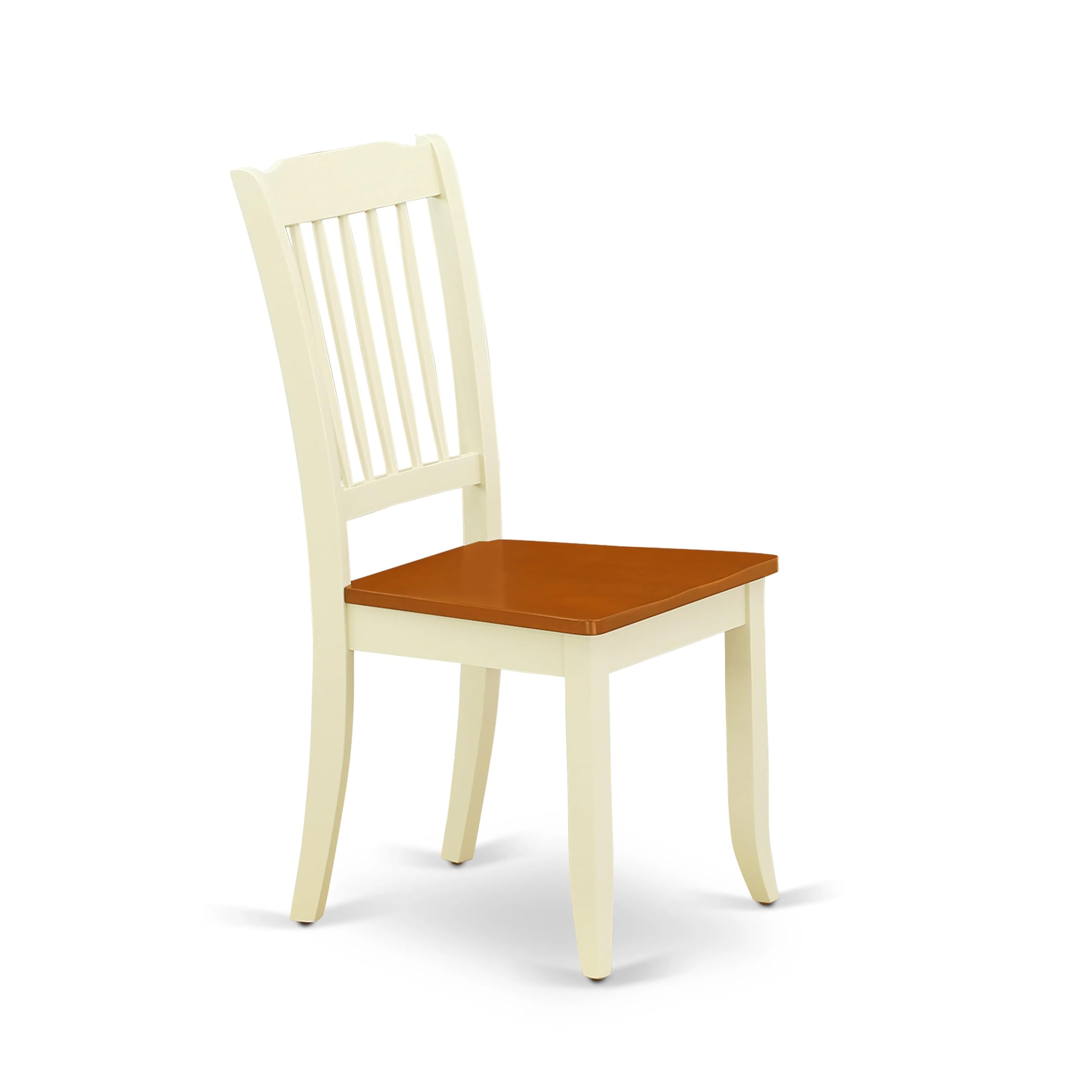 East West Furniture ANDA3-BMK-W 3-Piece Round Kitchen Table Set with Pedestal Base & 2 Dining Chairs - 36x36 Inches, Buttermilk & Cherry - Perfect for Small Spaces, Breakfast Nooks & Cozy Apartments