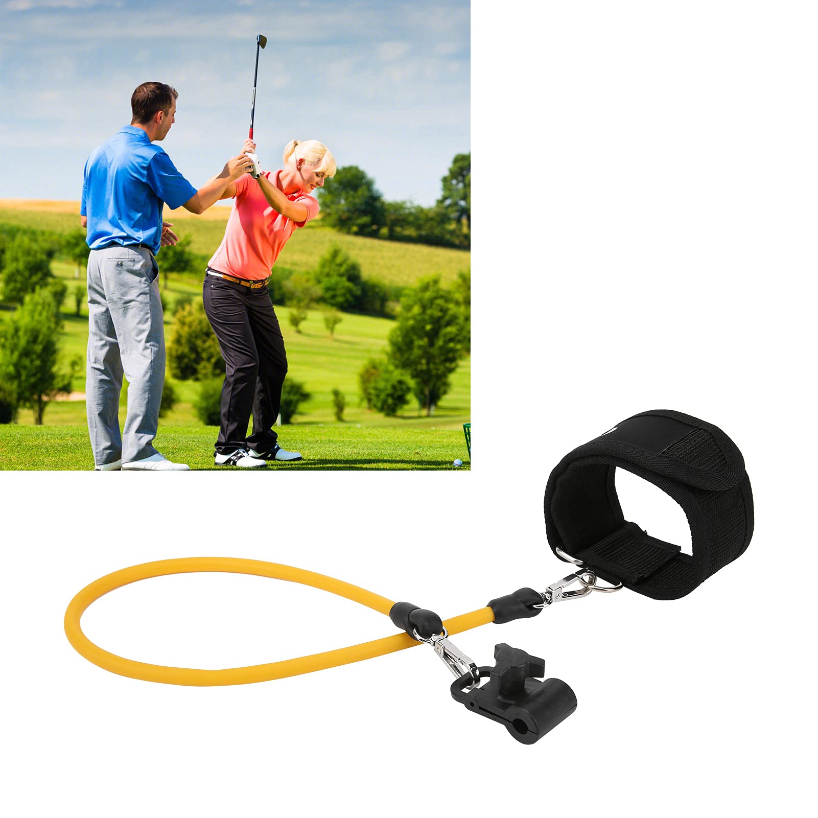 Golf Swing Trainer for Beginners - Arm Strength & Release Training Aid with Elastic Rope | Improve Golf Swing Mechanics | Perfect for Driving Range & Home Practice