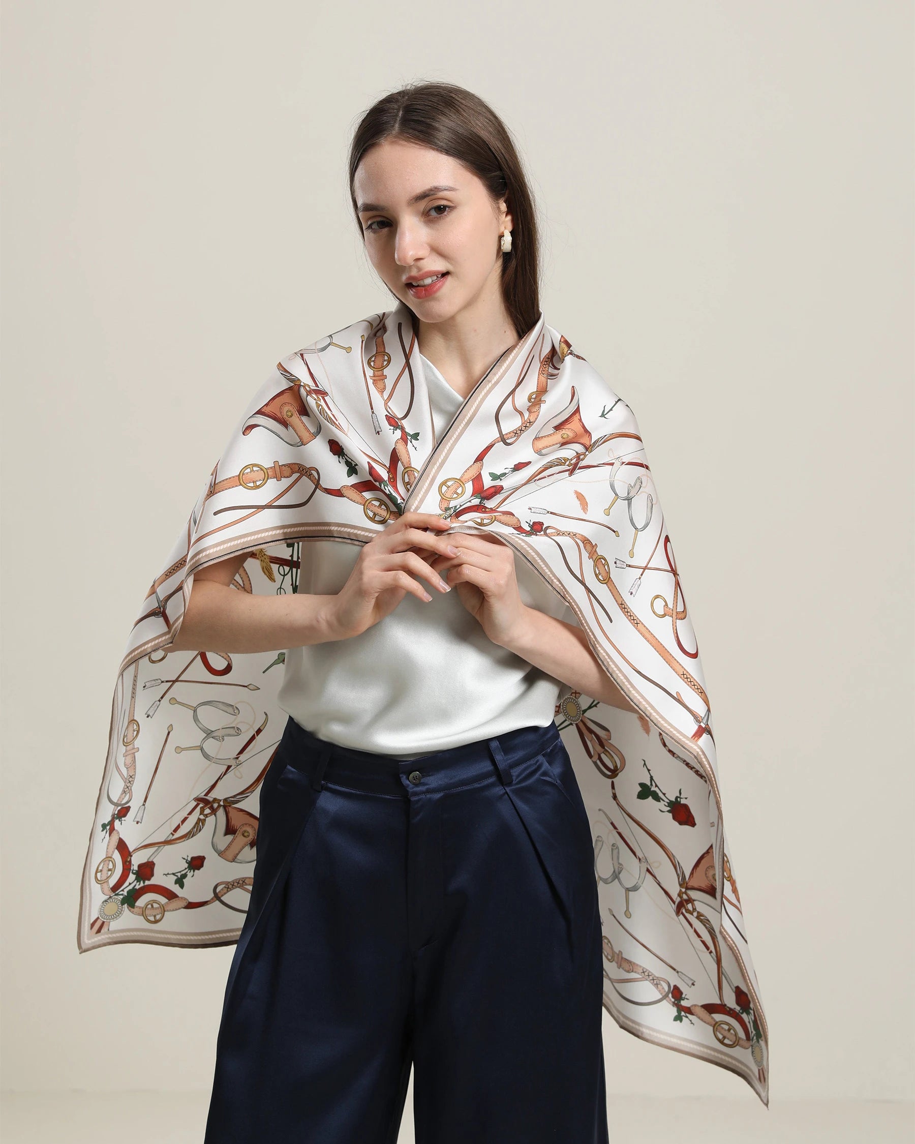 Pure Silk Scarf for Girls - Soft & Elegant Fashion Accessory for School, Parties & Special Occasions