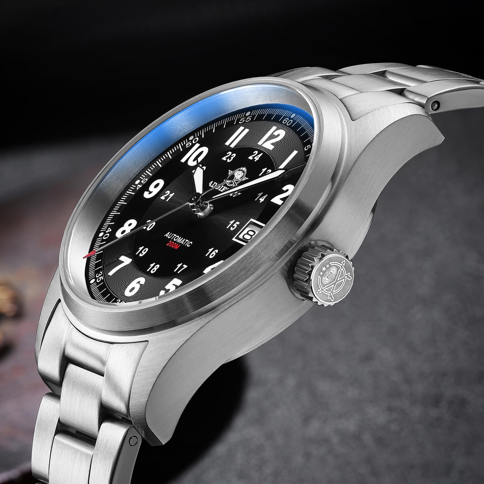 ADDIESDIVE Men's Automatic Diver Watch - Stainless Steel, NH35A Movement, 200M Water Resistant, Luminous Dial | Perfect for Scuba Diving, Swimming & Everyday Wear
