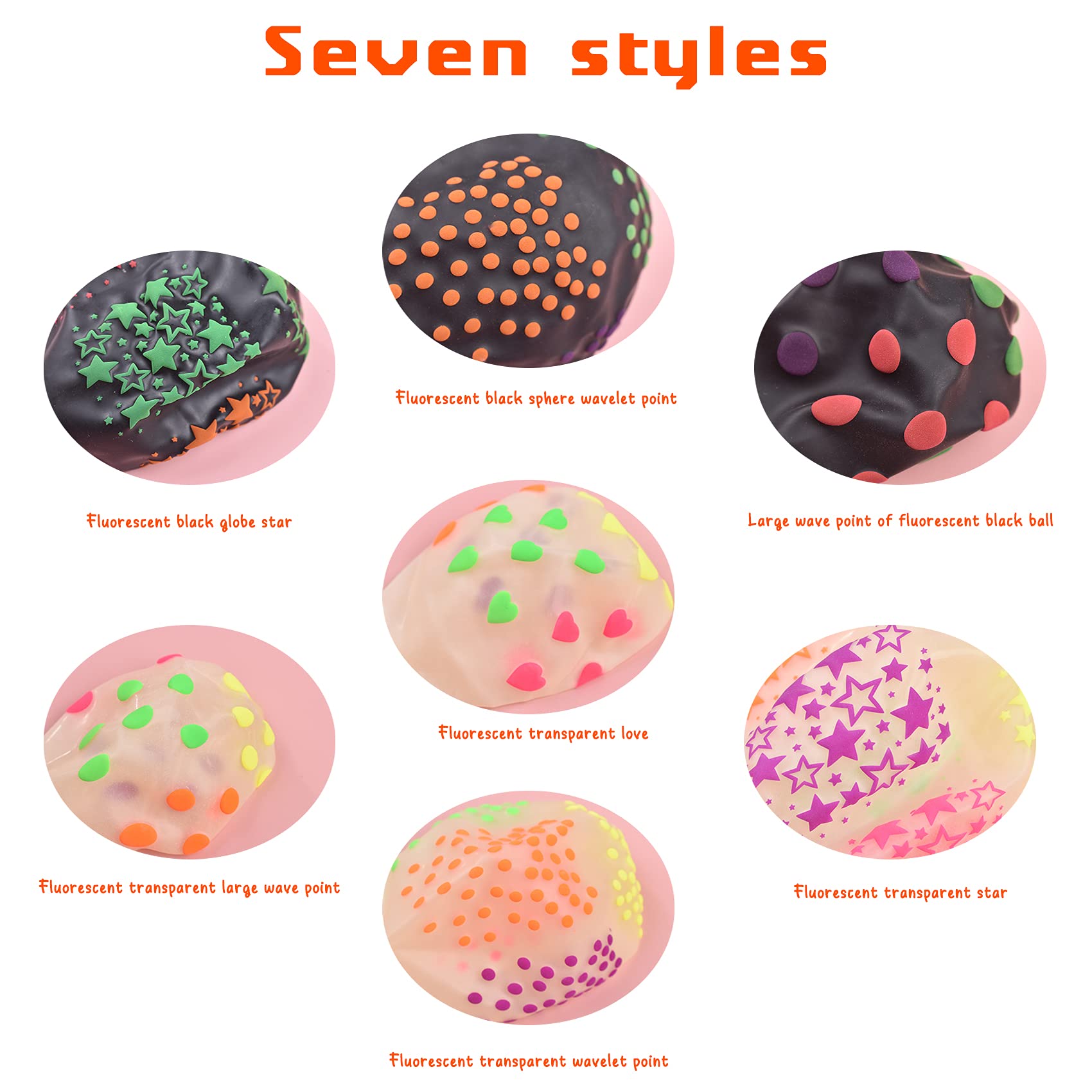 35Pcs Neon Balloons Blacklight Party Set - 12