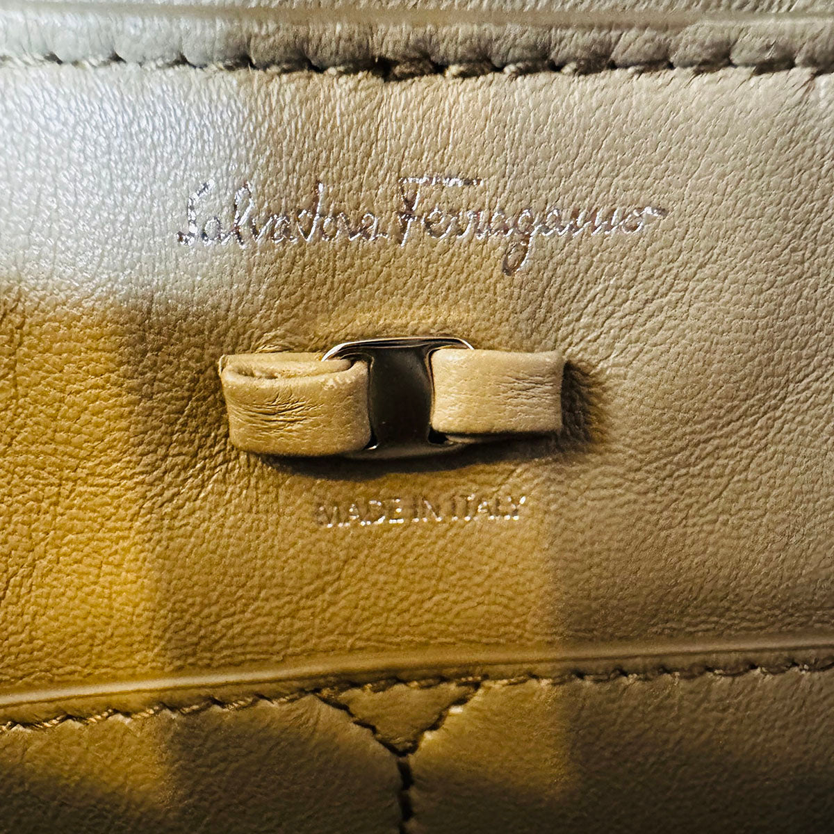 Salvatore Ferragamo Luxury Padded Shoulder Bag for Women - Stylish Designer Handbag for Work, Travel & Everyday Use
