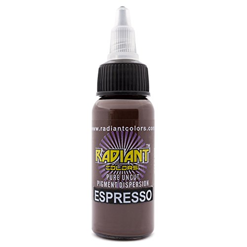 Professional Vegan Tattoo Ink - Radiant Espresso Brown Pigment (1/2 oz) for Smooth Tattooing | Safe, Long-Lasting Body Art Ink for Tattoo Artists & Enthusiasts | Perfect for Sleeves, Cover-Ups & Fine Line Work