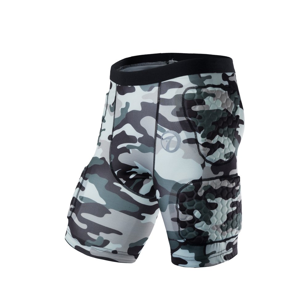 TUOYR Men's Football Girdle Padded Compression Shorts with Hip & Thigh Protectors - Youth & Adult Protective Base Layer for Football, Baseball, Snowboarding & Extreme Sports - Ideal for Training, Games & Cold Weather Activities