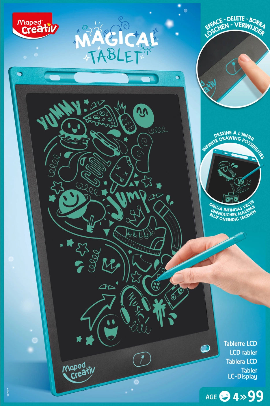 Creativ XL Magical Drawing Tablet 2-Piece Kit - Digital Art Sketch Pad for Kids & Adults - Perfect for Home, School & Travel Use