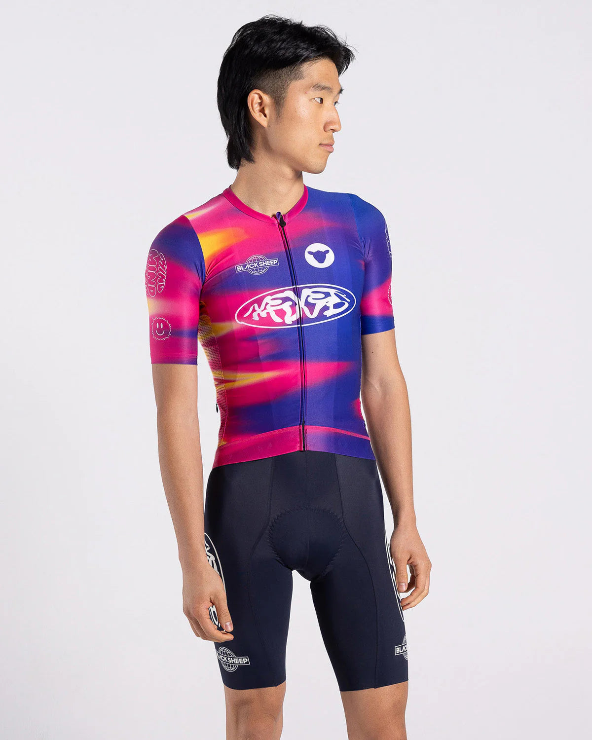 Black Sheep Men's Team SS Jersey - Breathable & Lightweight Performance Shirt for Cycling, Running & Gym Workouts