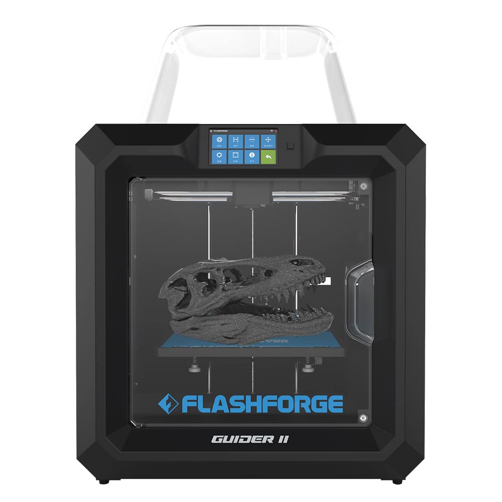 FlashForge Guider II Large-Format 3D Printer - Professional Industrial Grade FDM 3D Printer with 300×250×300mm Build Volume, Auto Bed Leveling & 120℃ Heated Platform for ABS/PLA/PETG Filaments - Perfect for Prototyping, Engineering & Manufacturing Projects