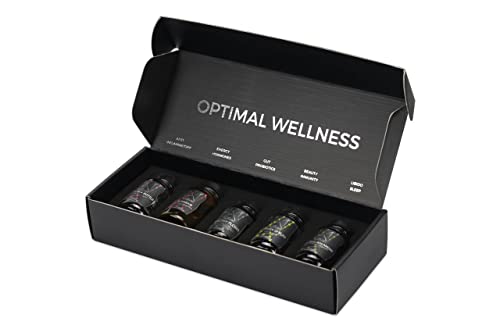 Dr. Nigma Discover Optimal Wellness Box - Premium Supplement Gift Set with Vitamin D Sun, B Famous, Healthy Flora, Beauty in a Bottle & Cortisol Balancer | Essential Daily Health Support for Busy Professionals & Wellness Enthusiasts