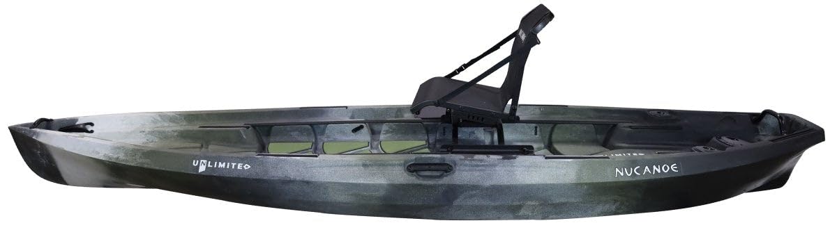 NuCanoe Unlimited Fishing Kayak with Fusion 360 Seat - Stable & Comfortable Fishing Kayak for Lakes, Rivers & Ocean | Perfect for Anglers & Outdoor Adventures