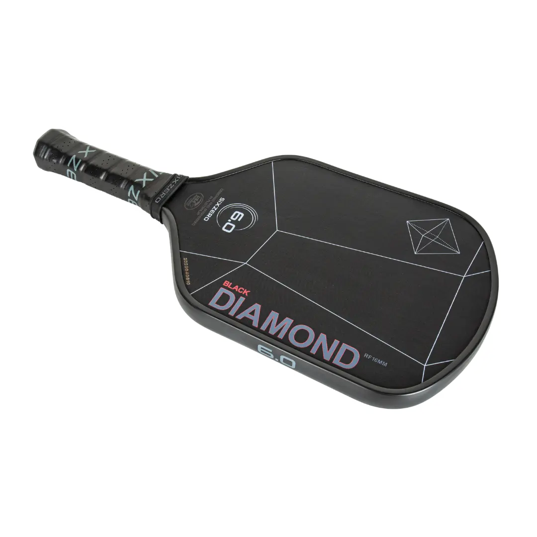 Six Zero Black Diamond Power Pickleball Paddle - Premium Carbon Fiber Paddle for Competitive Play | Perfect for Tournaments & Outdoor Games