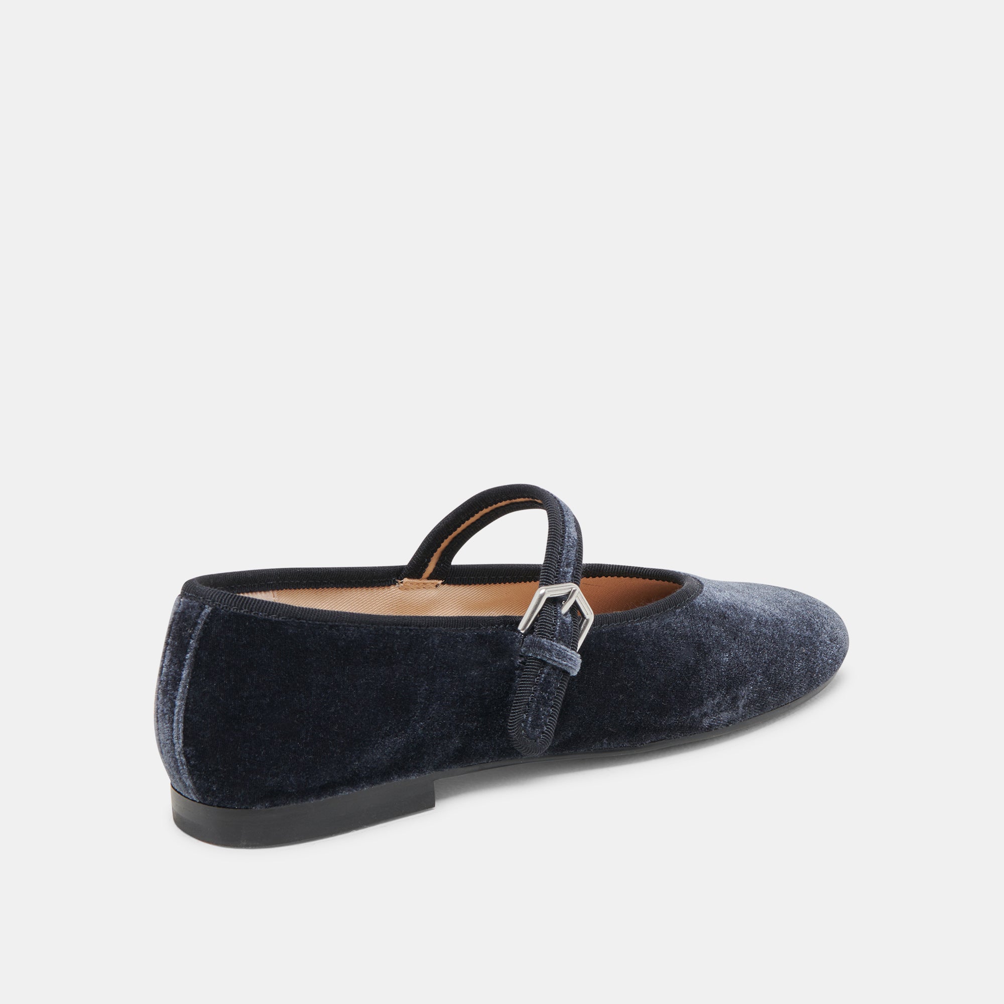 Roslyn Ballet Flats for Women - Dusty Blue Velvet Slip-On Shoes | Comfortable & Elegant Loafers for Casual Wear, Office, and Parties