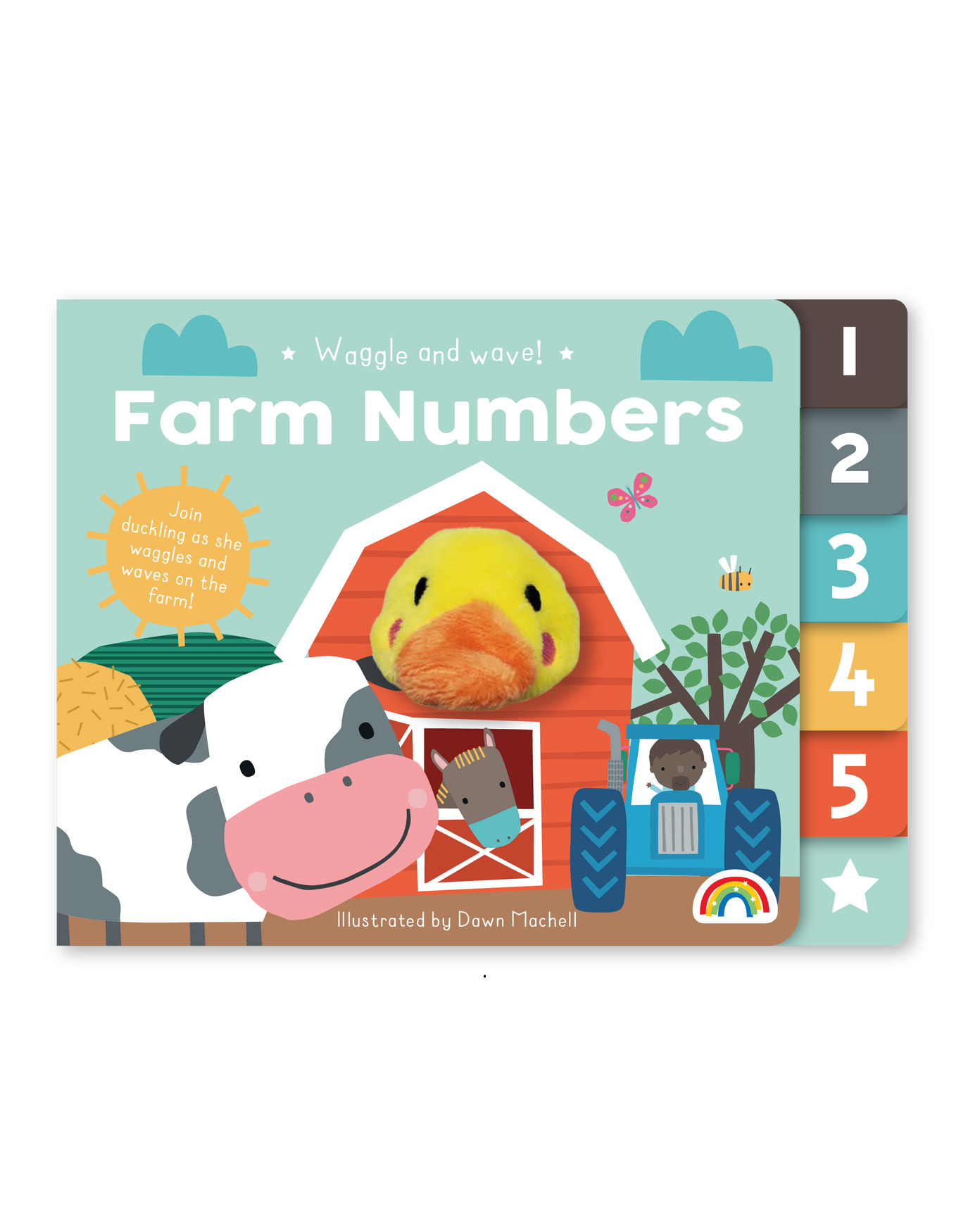 Waggle and Wave Farm Numbers Puppet Board Book - Interactive Learning Toy for Toddlers & Preschoolers | Fun Counting & Animal Recognition for Early Childhood Education