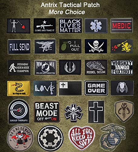 Antrix Embroidered Jesus Cross Christian Patch - Red 2x3.15 Inch Military Tactical Emblem for Jackets, Hats & Backpacks | Religious Insignia Badge