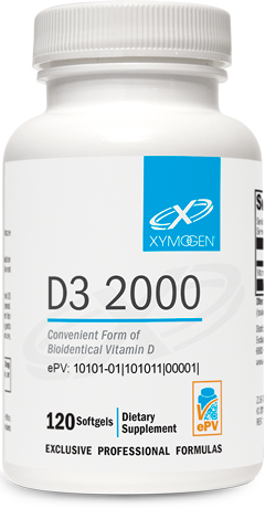 Xym Vitamin D3 2000IU 120 Softgels - Supports Bone Health & Immune System for Adults & Seniors