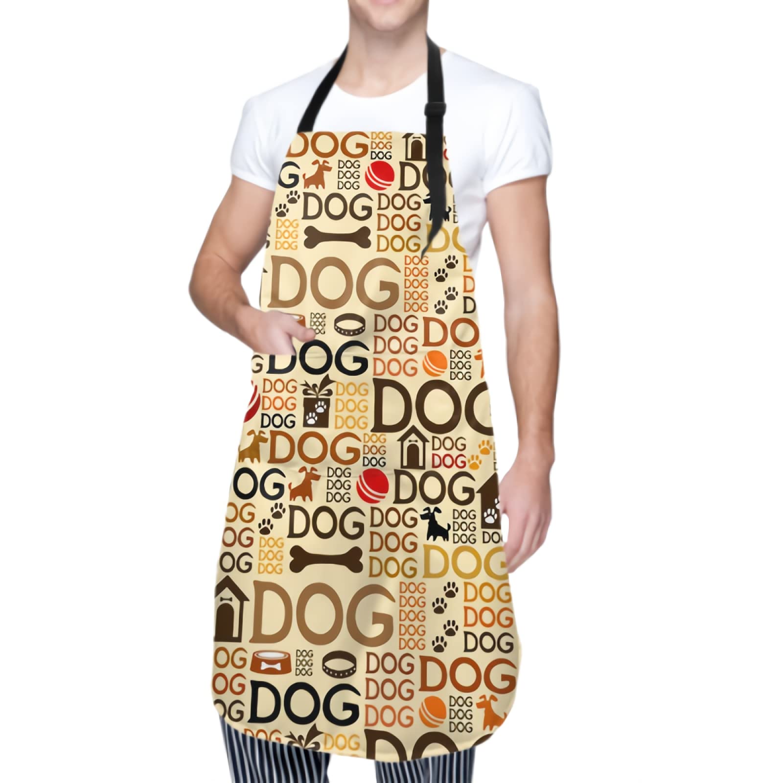 Adjustable Unisex Adult Kitchen Bib for Cooking, Baking & Gardening - Waterproof & Durable Apron for Messy Tasks