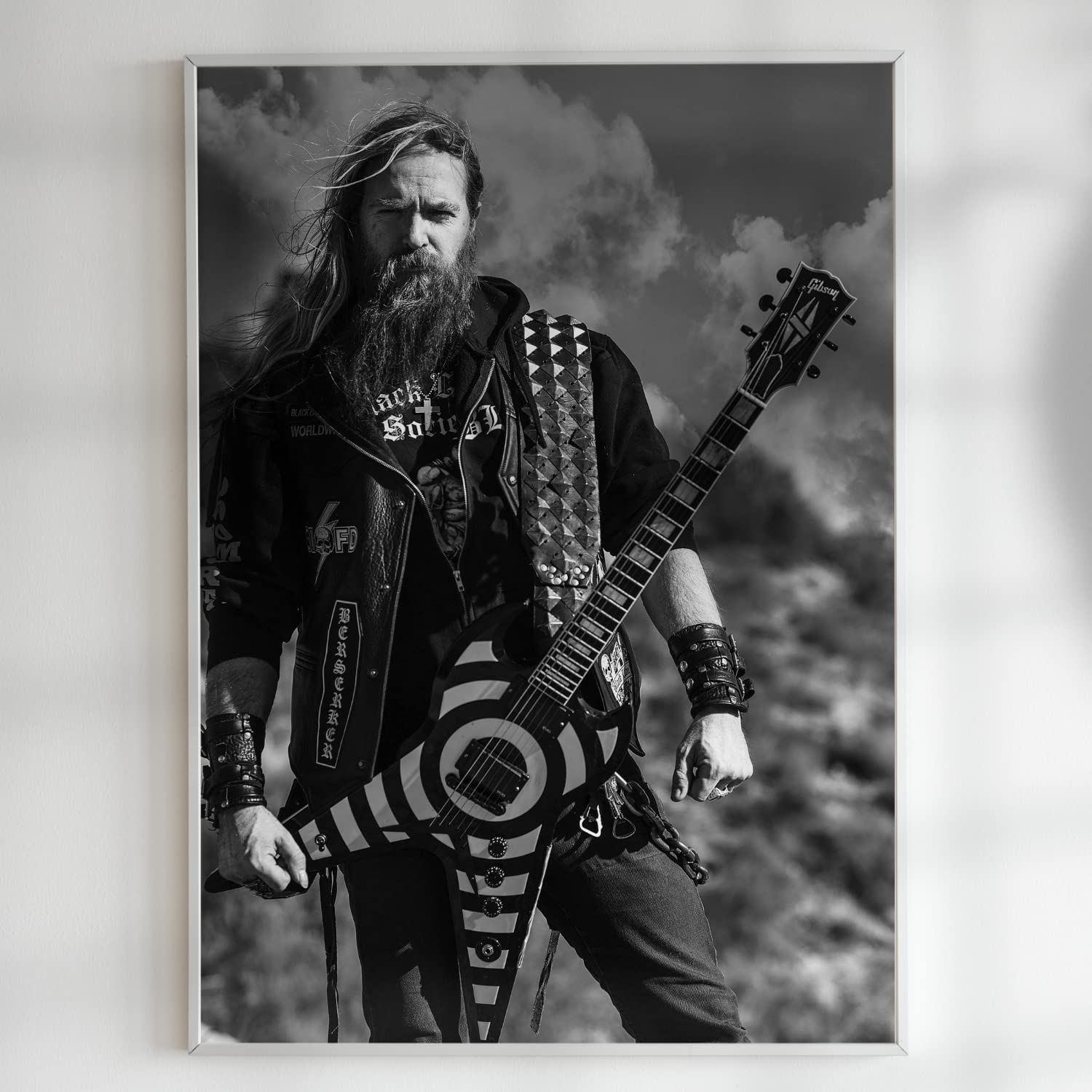Vintage Grunge Rock Poster - Zakk Black & White Wall Art for Bedroom Decor | Perfect for Music Lovers, Teen Room & Man Cave Aesthetic