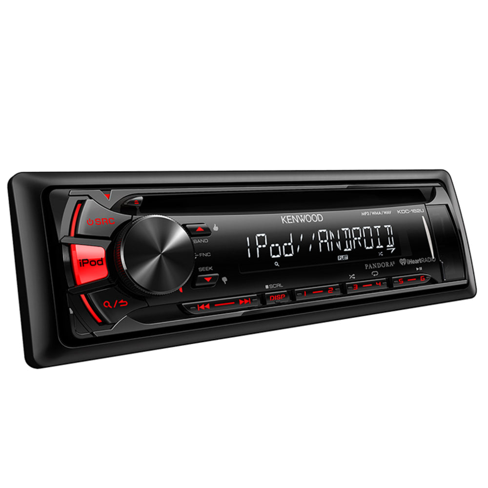 Kenwood KDC 162U Car Stereo Receiver - Bluetooth, USB, MP3 Playback - In-Dash CD Player for Cars & Trucks | Perfect for Road Trips & Daily Commutes