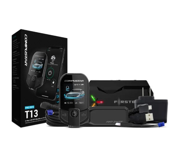 Compustar PRO T13 2-Way Remote Car Starter & Alarm System with LCD Display - Secure Your Vehicle in Cold Weather & Parking Lots