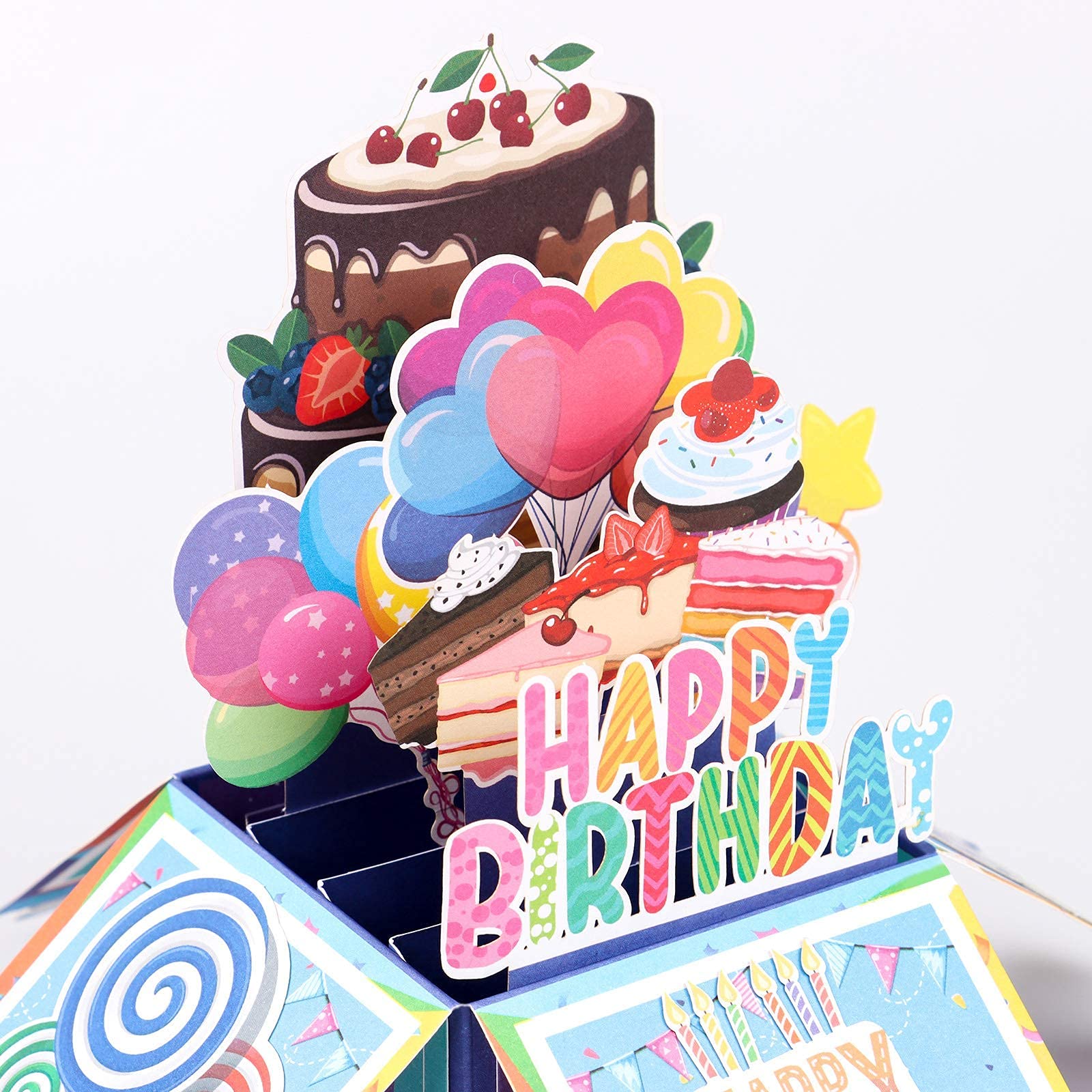 3D Pop Up Birthday Card - Happy Birthday Greeting Cards with Envelope & Blank Card - Perfect Birthday Gifts for Kids, Women, Men, Wife, Husband, Mom, Dad, Sister & Friends | Great for Birthday Parties, Surprise Gifts & Special Occasions