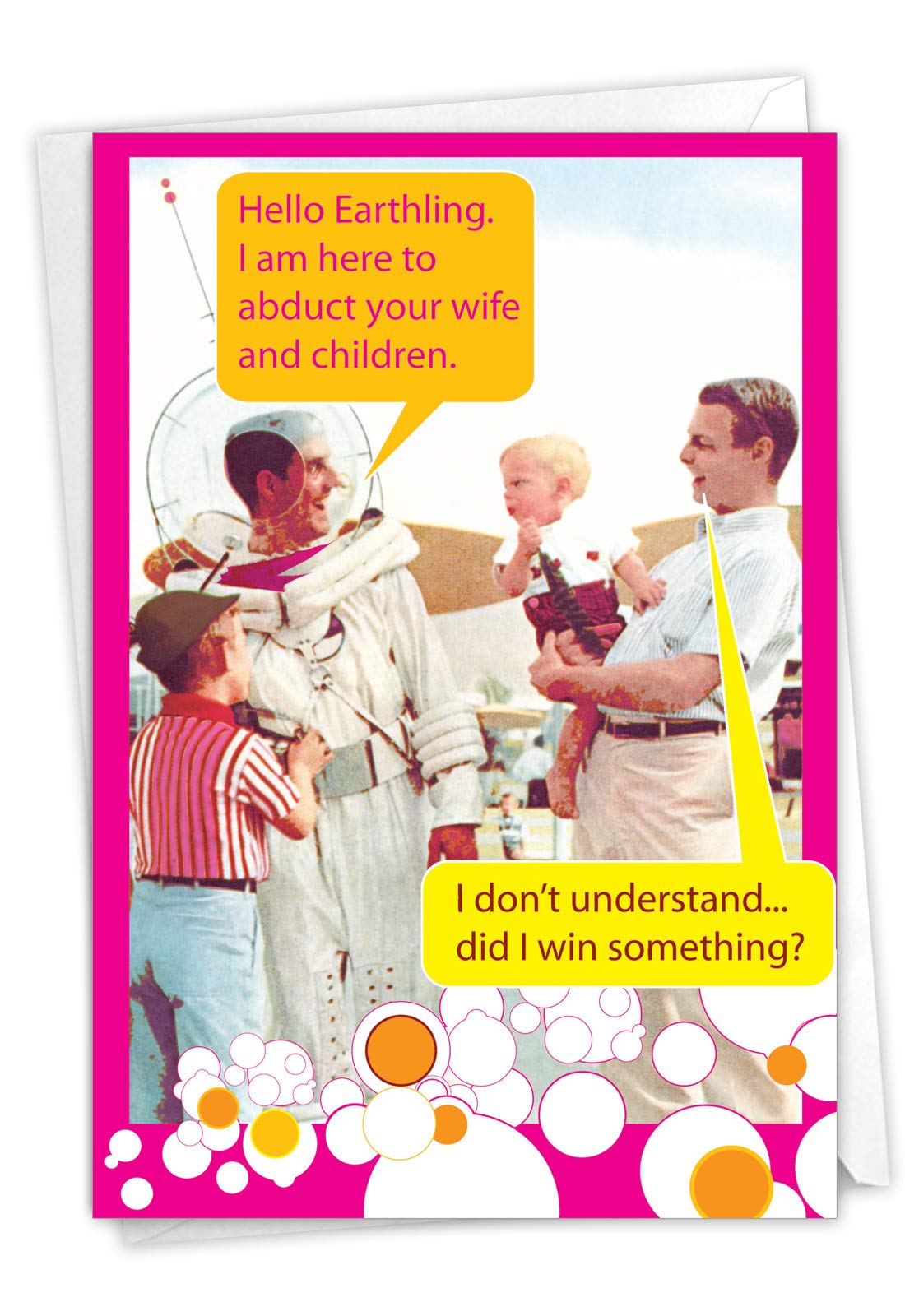 Funny Father's Day Card - Humorous Dad Greeting Card from Son or Daughter - Perfect for Dad, Pa, Pop, Daddy & Stepfather - Includes Envelope - Moon Man Design 0195 - Great for Birthdays, Father's Day Gifts & Special Occasions