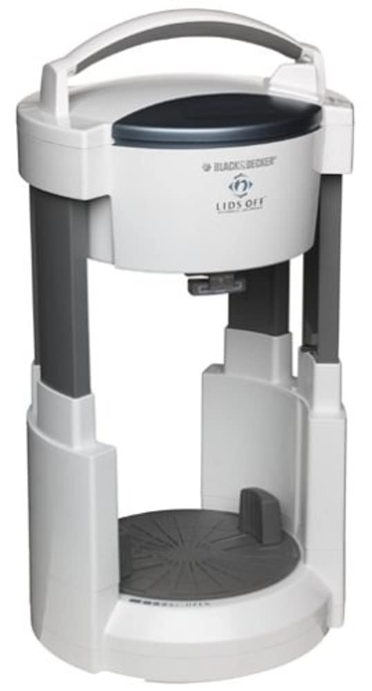 Black+Decker JW200 Jar Opener - Effortlessly Open Stubborn Lids, White - Perfect for Kitchen, Canning, and Pickling Jars