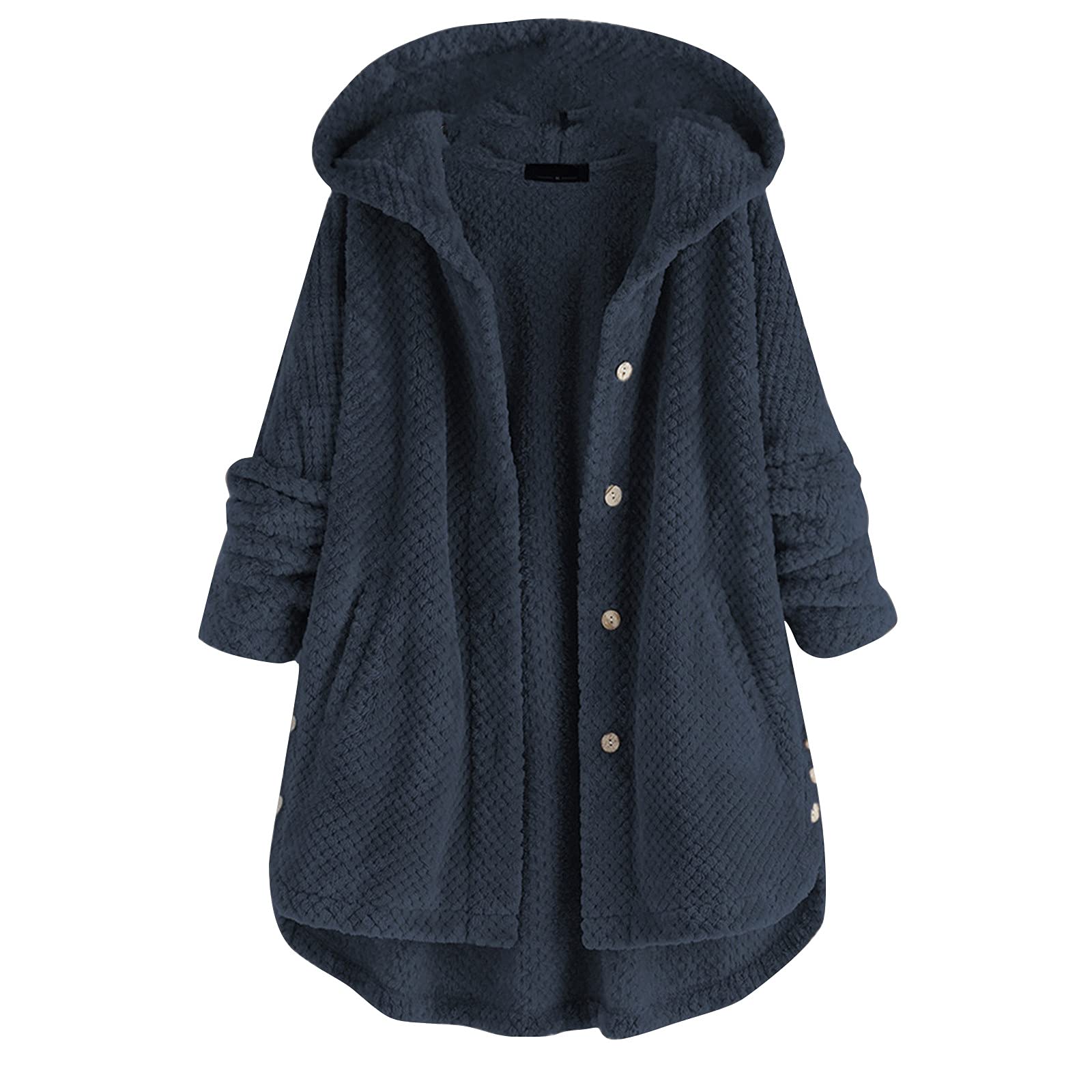 Shaloly Women's Hooded Reversible Fleece Sweatshirt Jacket - Cozy Winter Pullover for Casual Outfits & Outdoor Activities