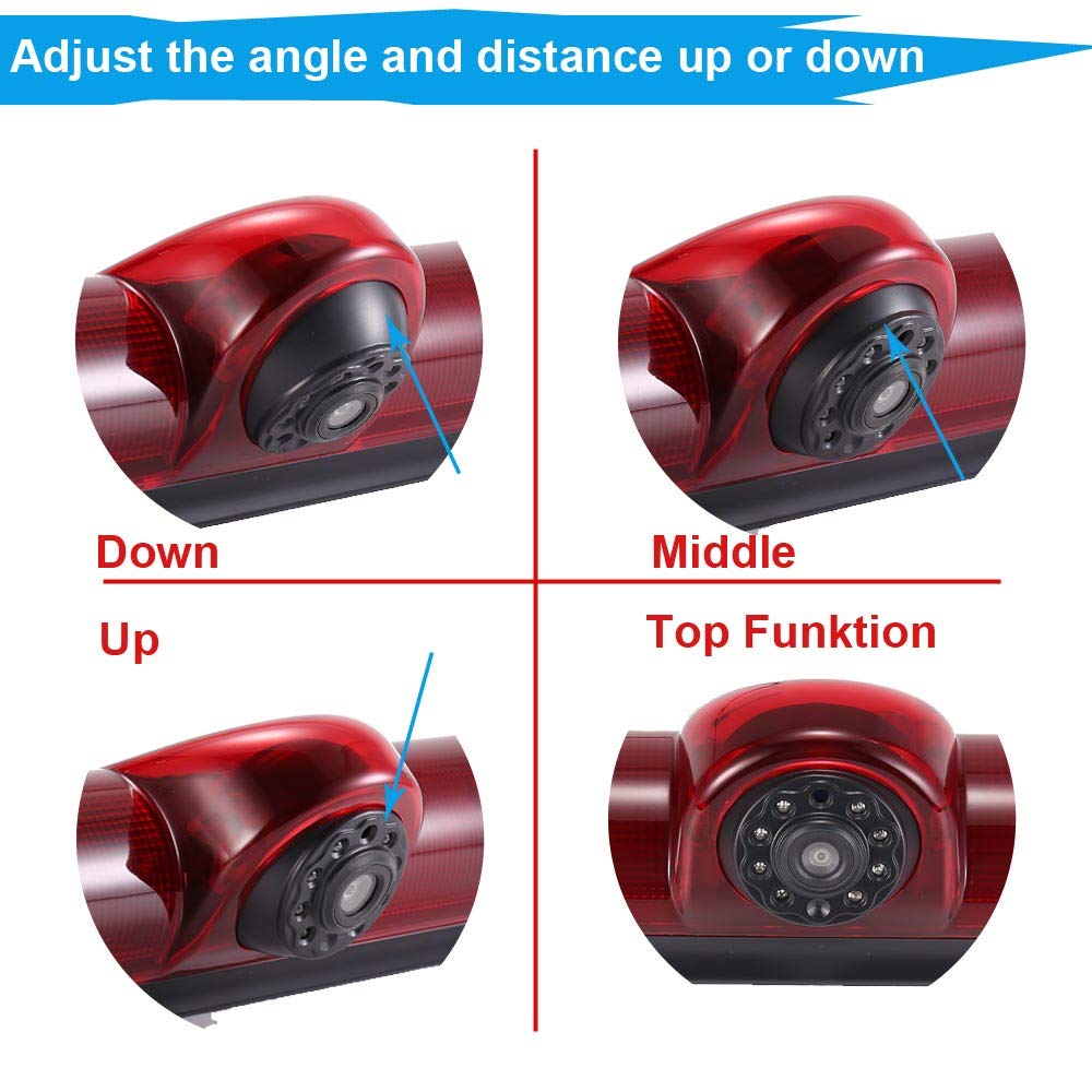 New Version Car Third Roof Top Mount Brake Lamp Camera with 7