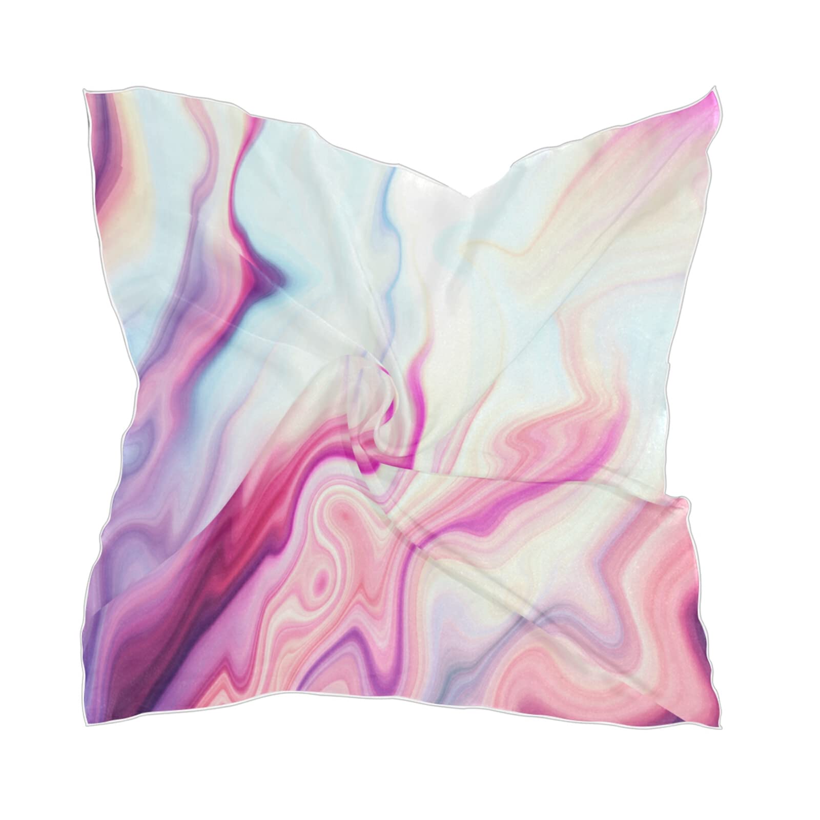 Luxury Women's Silk Square Scarf - Soft Chiffon Wrap, Neckerchief, Headscarf & Shawl Stole - Elegant Fashion Accessory for Office, Party & Travel