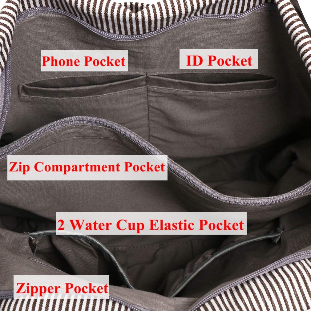 Stylish Women's Canvas Shoulder Tote Bag - Large Work Purse with Top Handle for Everyday Use, Diaper Bag & Commuting | Perfect for Office, Travel & Mom Essentials